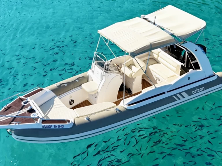 Wynajem Łódż półsztywna Orizon z patentem 