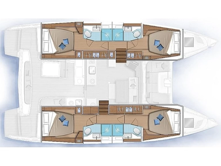 Wynajem łodzi Lefkáda tanio Lagoon 46