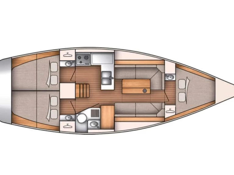 Wynajem Żaglowiec Bénéteau z patentem 
