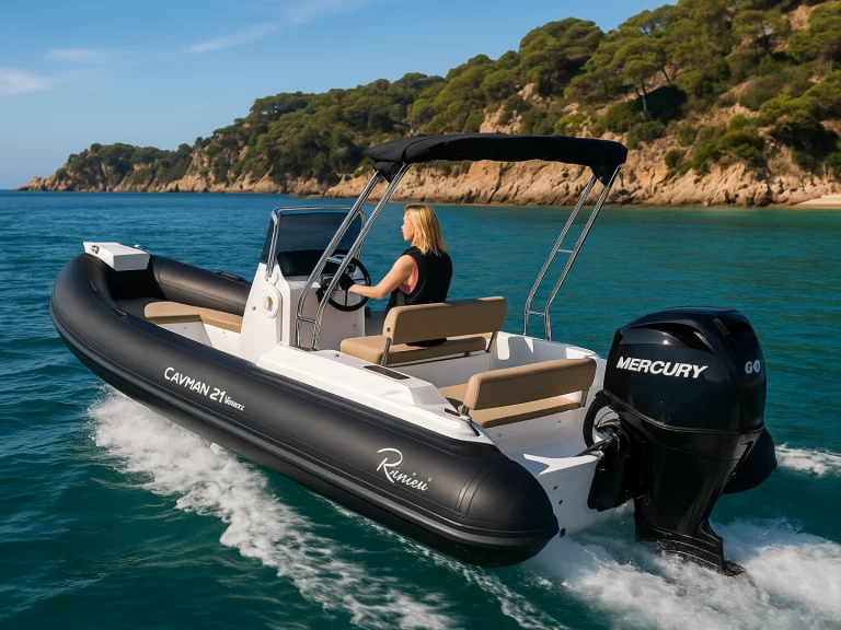 Wynajem Łódż półsztywna Ranieri z patentem 