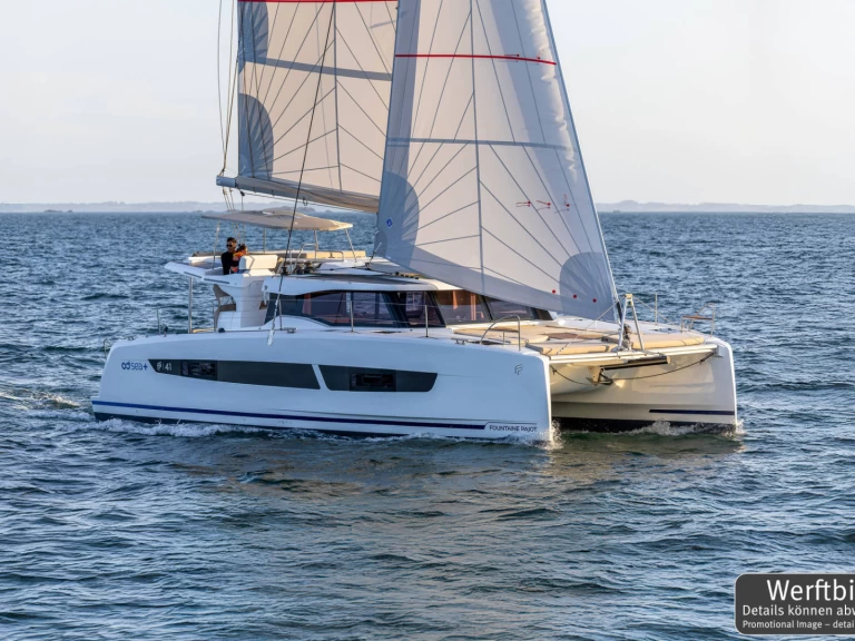 Wynajem Katamaran Fountaine Pajot z patentem 