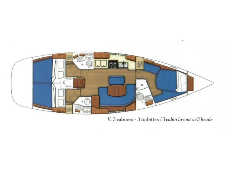Wynajem Żaglowiec Bénéteau z patentem 