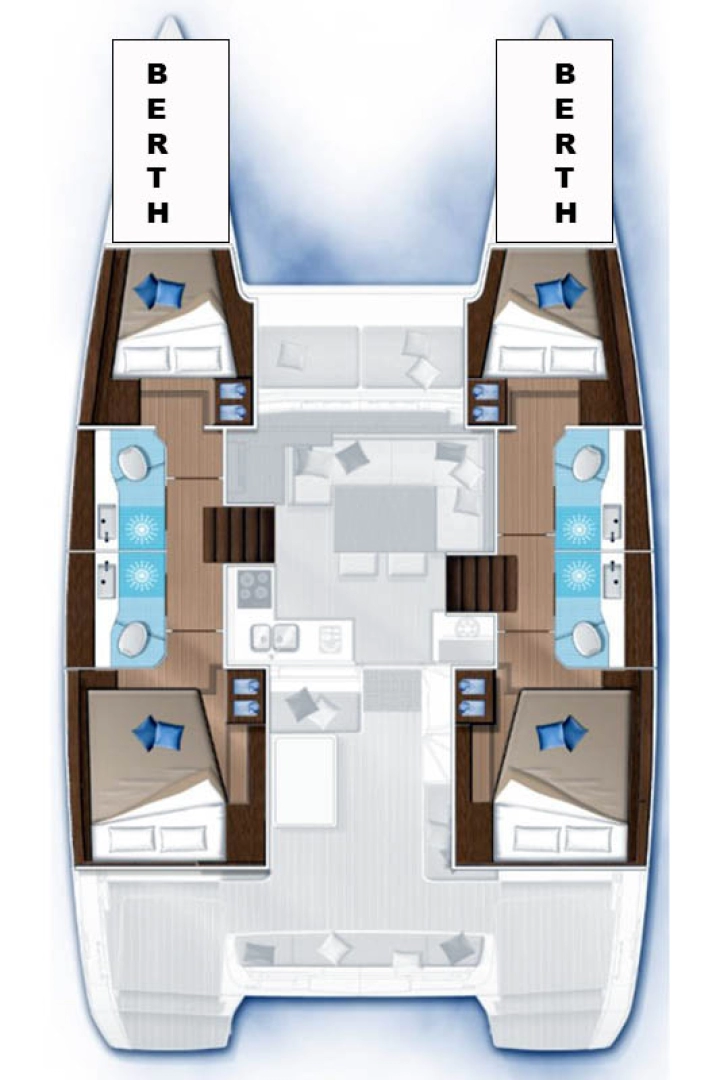 Lagoon Lagoon 40 między profesjonalistami a osobami prywatnymi w Marsh Harbour