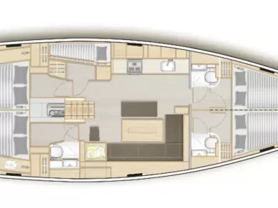 Hanse Hanse 508 między profesjonalistami a osobami prywatnymi w Lefkáda
