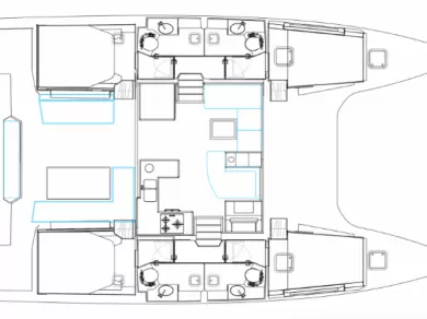 Wynajem łodzi Bavaria Nautitech 47 Power - 4 + 2 cab. w Lefkáda na SamBoat 