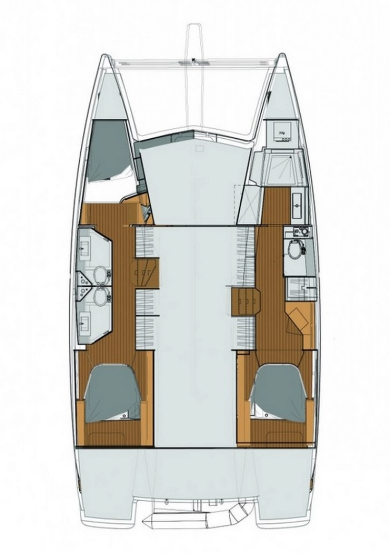 Wynajem Katamaran Fountaine Pajot z patentem 