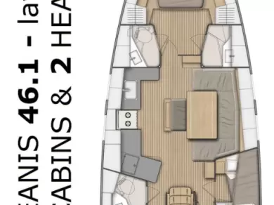 Wynajem Żaglowiec Bénéteau z patentem 