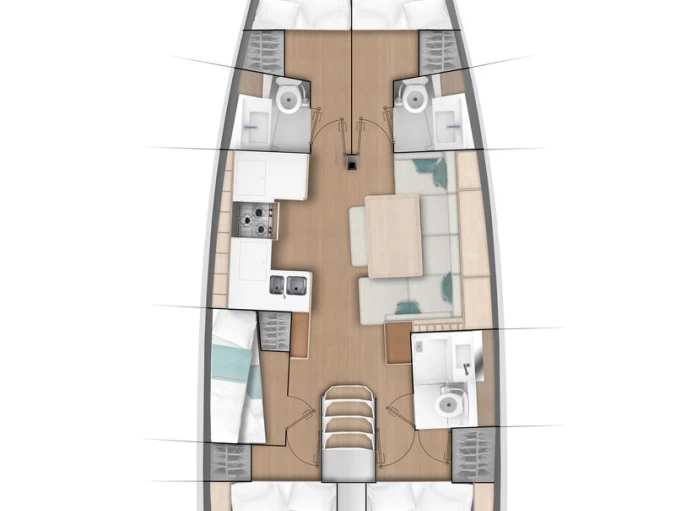 Jeanneau Sun Odyssey 490 między profesjonalistami a osobami prywatnymi w Fethiye