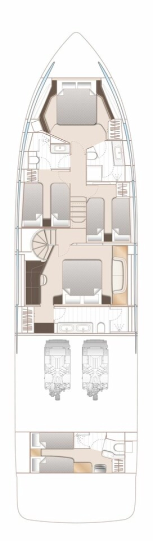 Wynajem łodzi Podstrana tanio Princess Y72