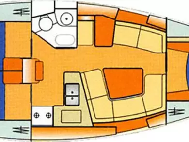 Wynajem Żaglowiec Jeanneau z patentem 