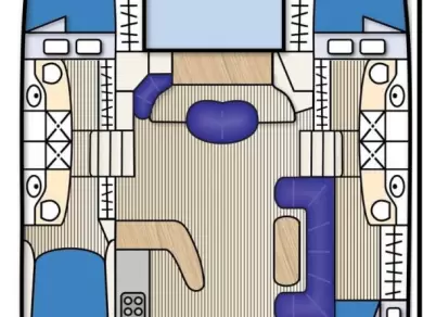 Wynajem Motorówka Fountaine Pajot z patentem 