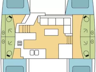 Wynajem Katamaran Fountaine Pajot z patentem 