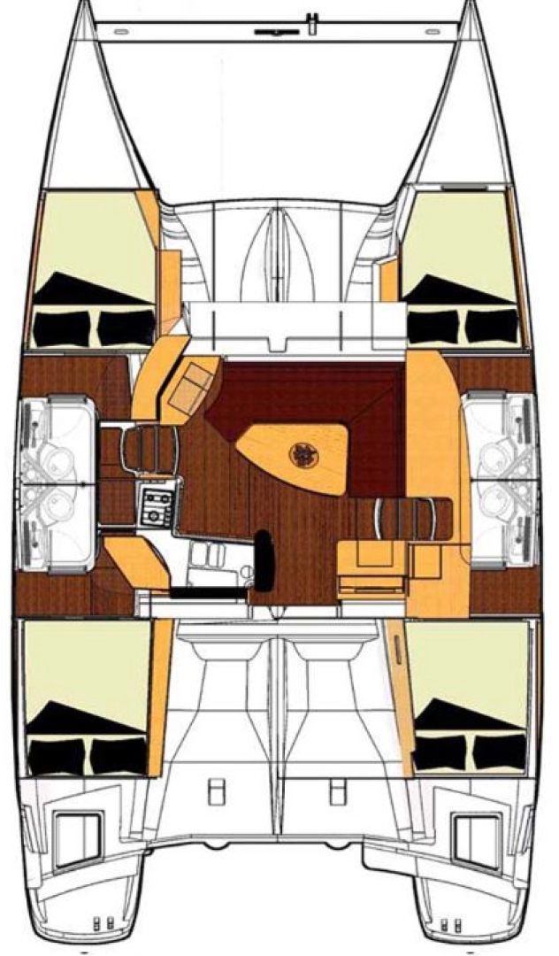 Wynajem Katamaran Fountaine Pajot z patentem 