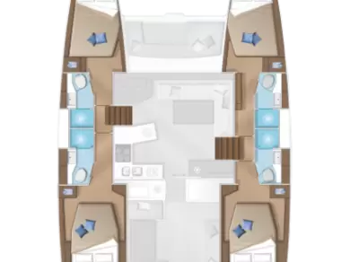 Wynajem Katamaran w Lefkáda - Lagoon Lagoon 450 F