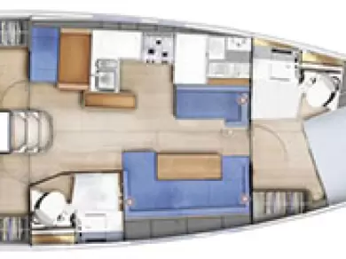 Jeanneau Sun Odyssey 410 między profesjonalistami a osobami prywatnymi w Bormes-les-Mimosas