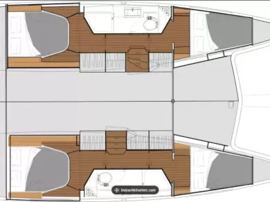 Wynajem Katamaran Fountaine Pajot z patentem 