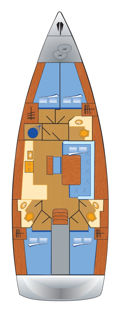 Bavaria Cruiser 46 między profesjonalistami a osobami prywatnymi w Heiligenhafen
