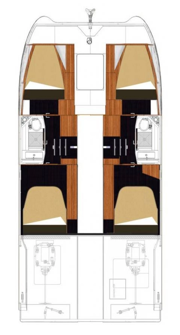 Wynajem Motorówka Fountaine Pajot z patentem 