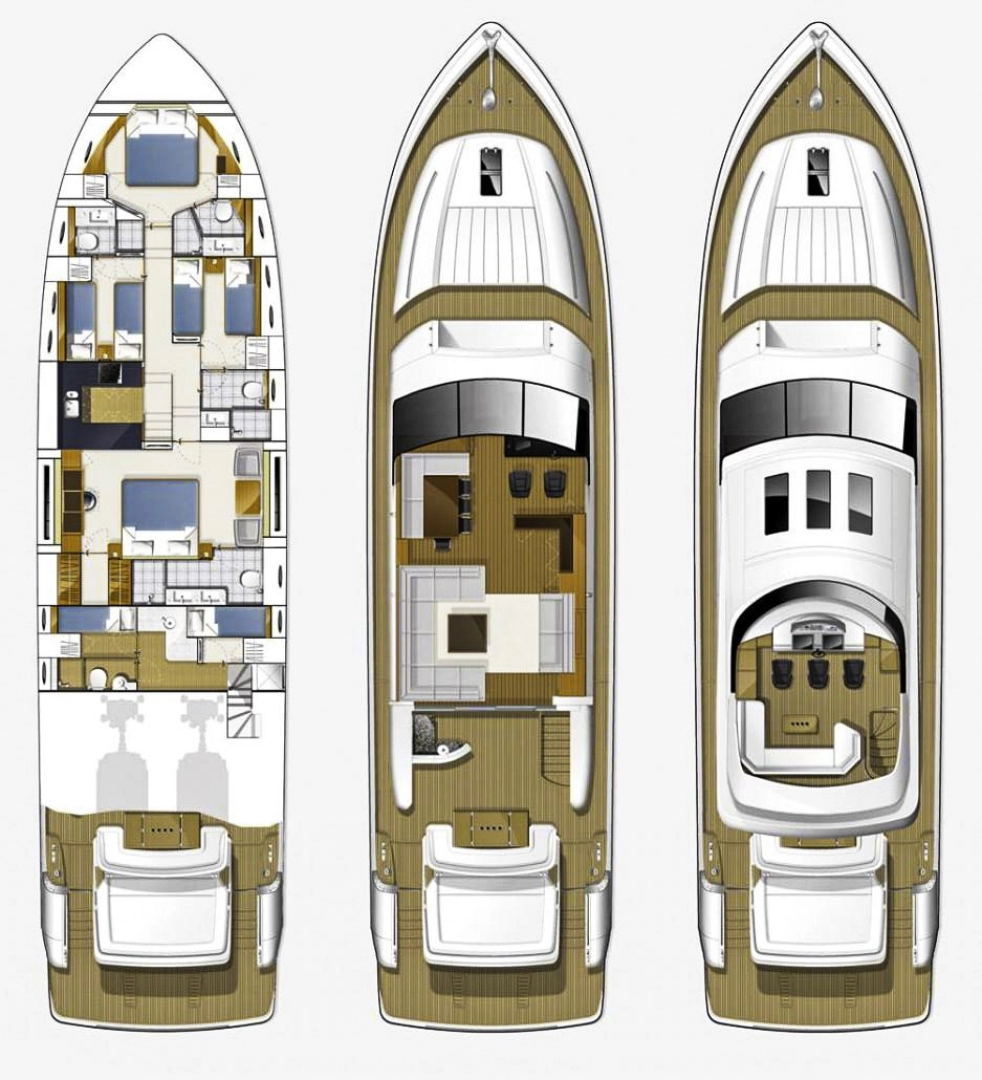 Wynajem łodzi Kaštela tanio Princess V85