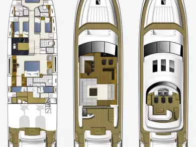 Wynajem łodzi Kaštela tanio Princess V85