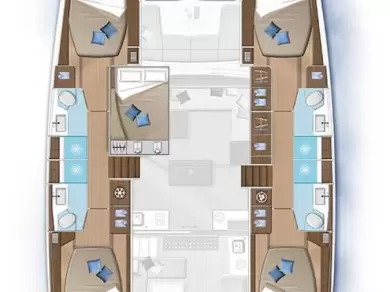 Wynajem łodzi Lefkáda tanio Lagoon 50