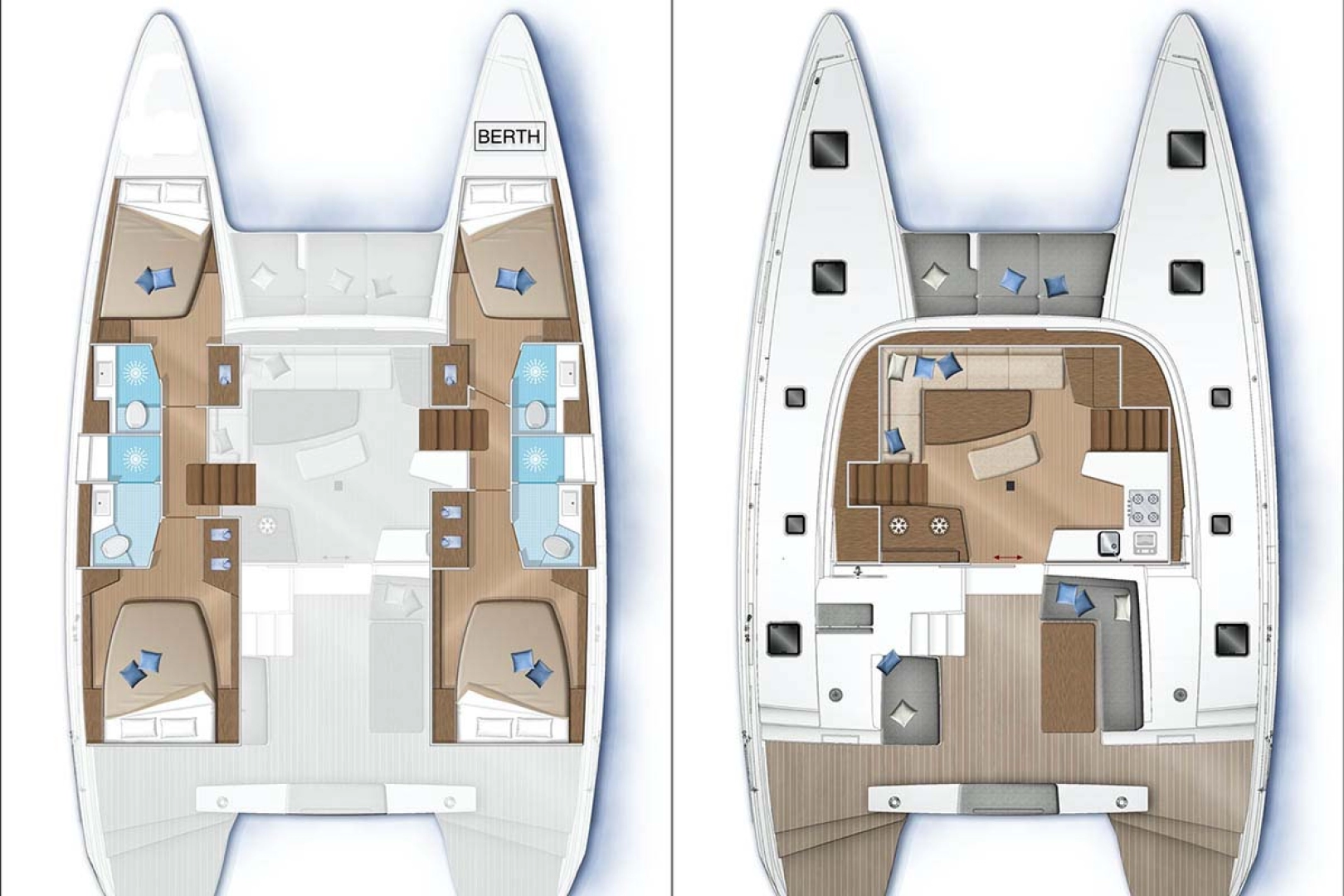 Wynajem Katamaran Lagoon z patentem 