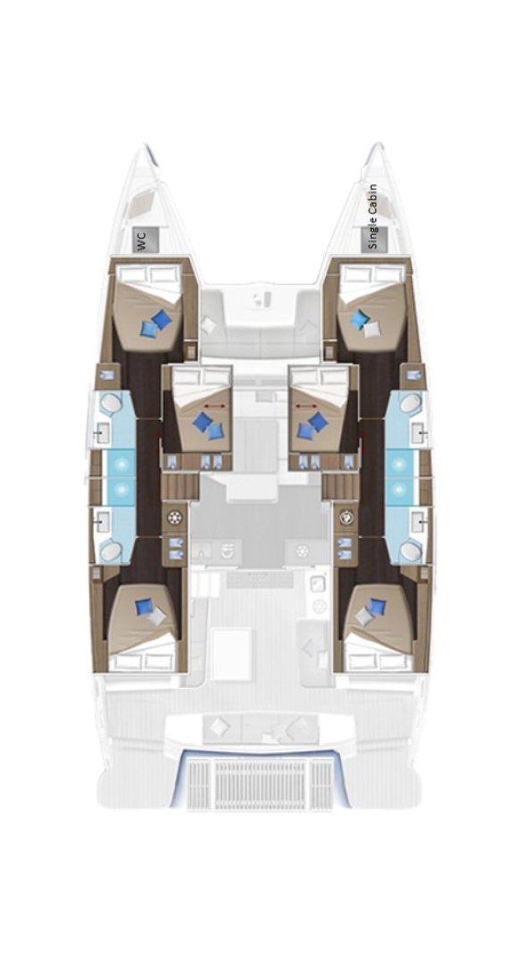 Wynajem Katamaran Lagoon z patentem 