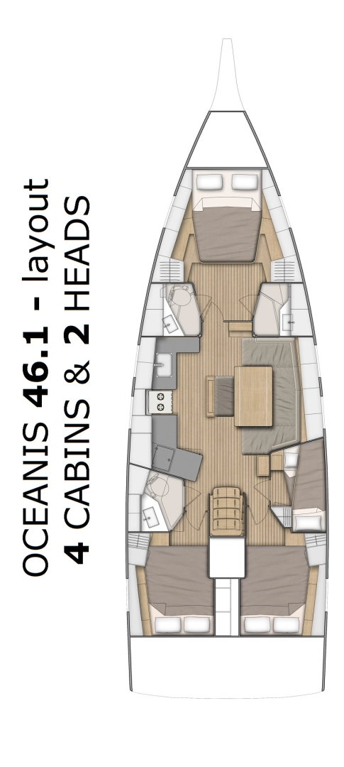 Wynajem łodzi Bénéteau Oceanis 46.1 w Pomer na SamBoat 