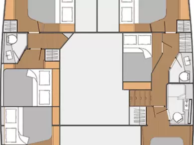 Wynajem Katamaran Fountaine Pajot z patentem 
