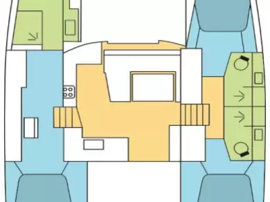 Fountaine Pajot Elba 45 między profesjonalistami a osobami prywatnymi w Donji Seget