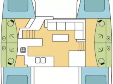 Wynajem Katamaran Fountaine Pajot z patentem 