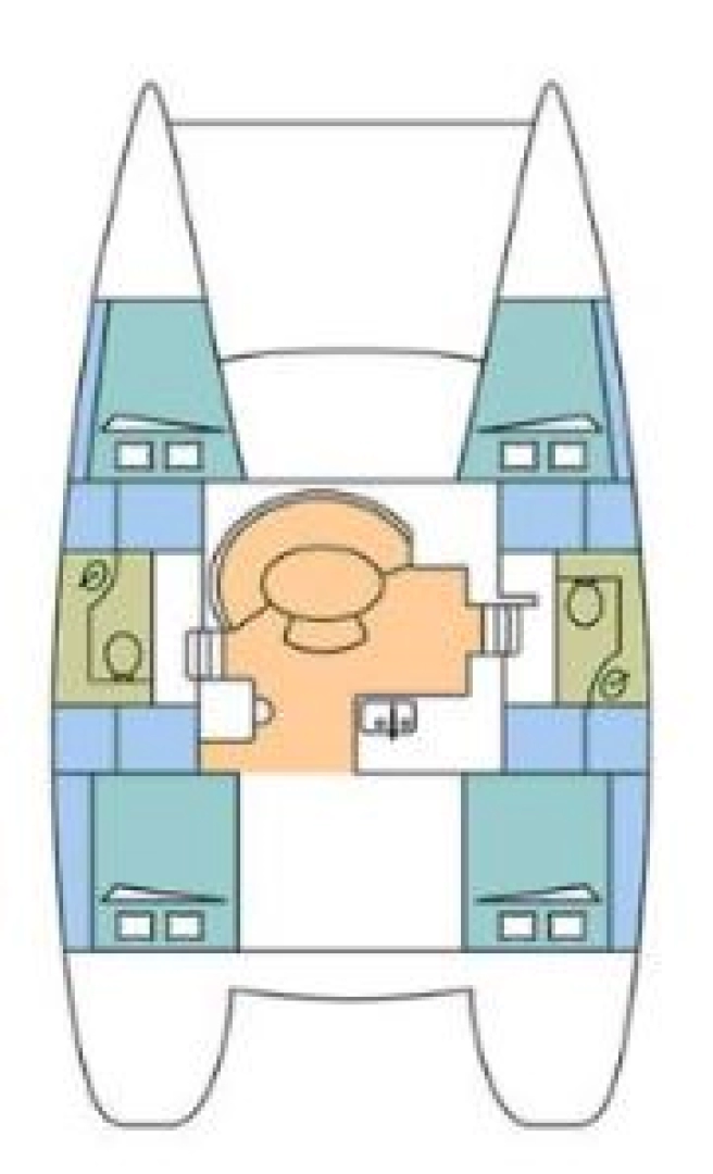 Lagoon Lagoon 380 między profesjonalistami a osobami prywatnymi w Airlie Beach