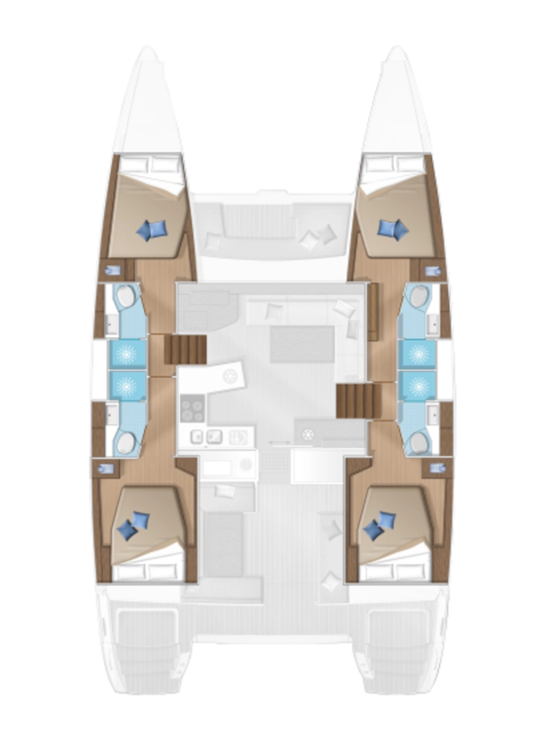 Wynajem łodzi Lefkáda tanio Lagoon 450 F