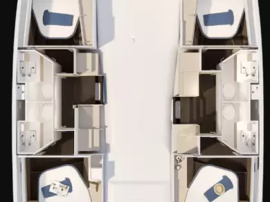 Wynajem Katamaran Fountaine Pajot z patentem 