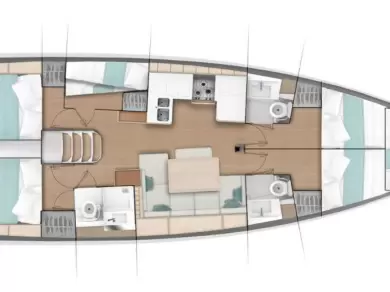 Jeanneau Sun Odyssey 490 między profesjonalistami a osobami prywatnymi w Gouvia