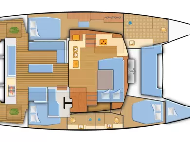 Wynajem Katamaran Fountaine Pajot z patentem 