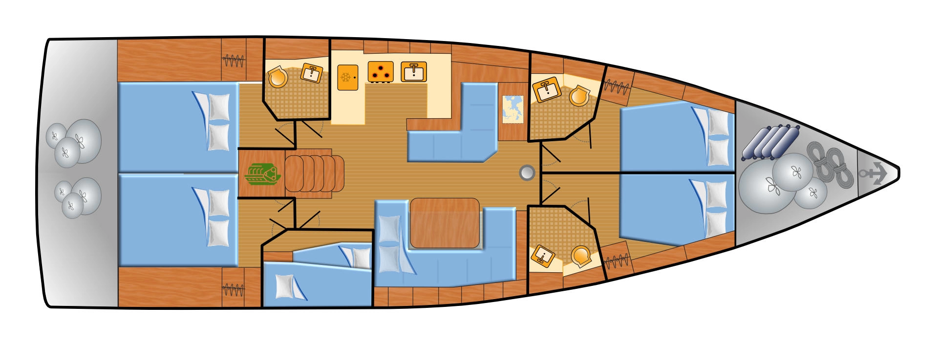 Wynajem Żaglowiec Bénéteau z patentem 