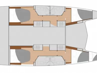 Wynajem Katamaran Fountaine Pajot z patentem 