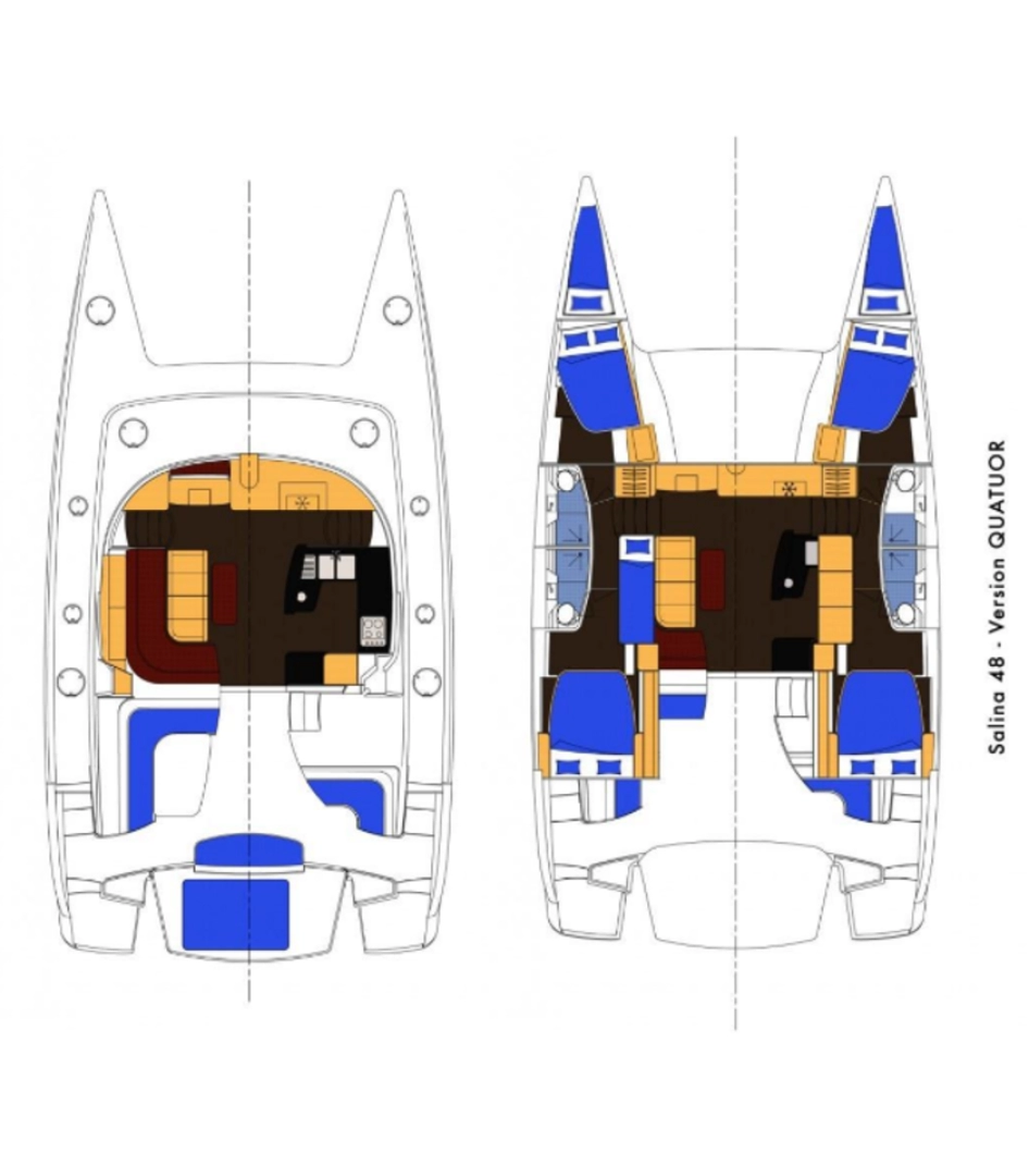 Fountaine Pajot Salina 48 między profesjonalistami a osobami prywatnymi w Corazón de Jesús Island