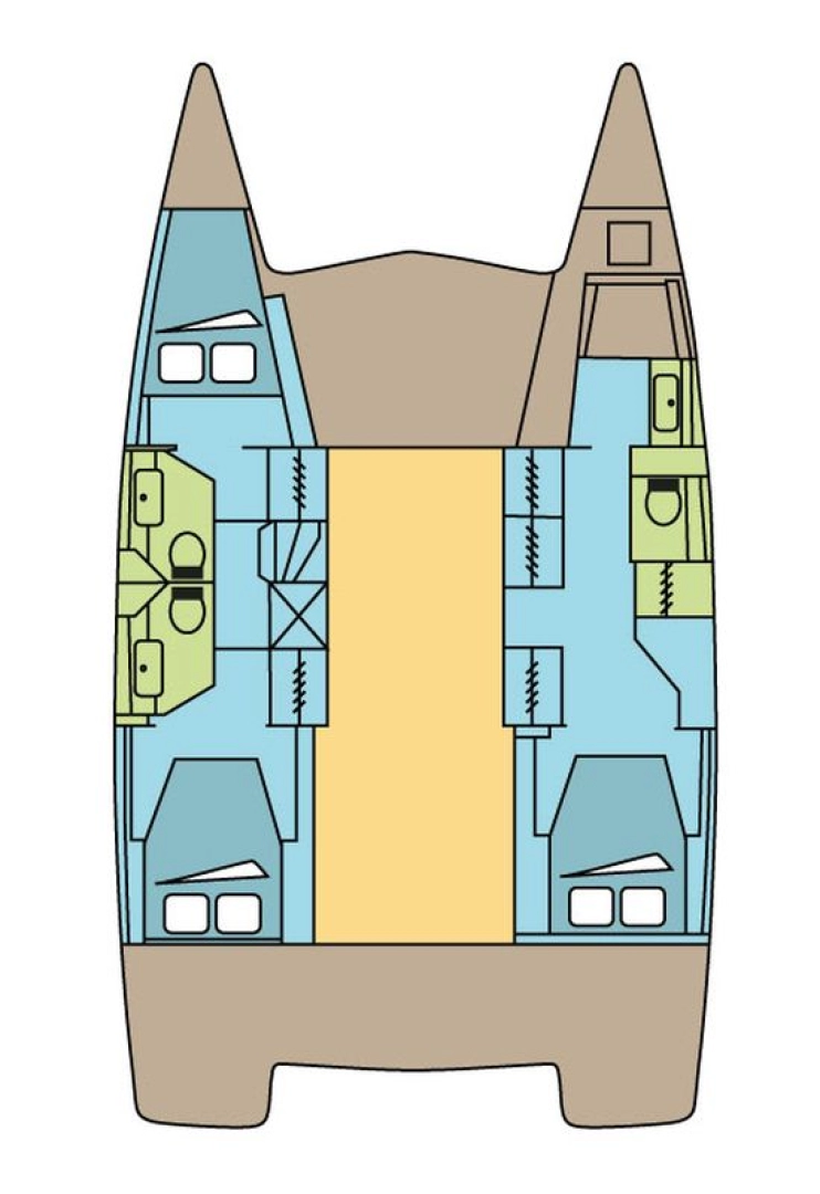 Wynajem Katamaran Fountaine Pajot z patentem 