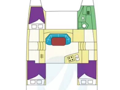 Wynajem Katamaran Fountaine Pajot z patentem 