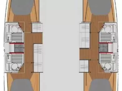 Fountaine Pajot Astrea 42 między profesjonalistami a osobami prywatnymi w Trogir