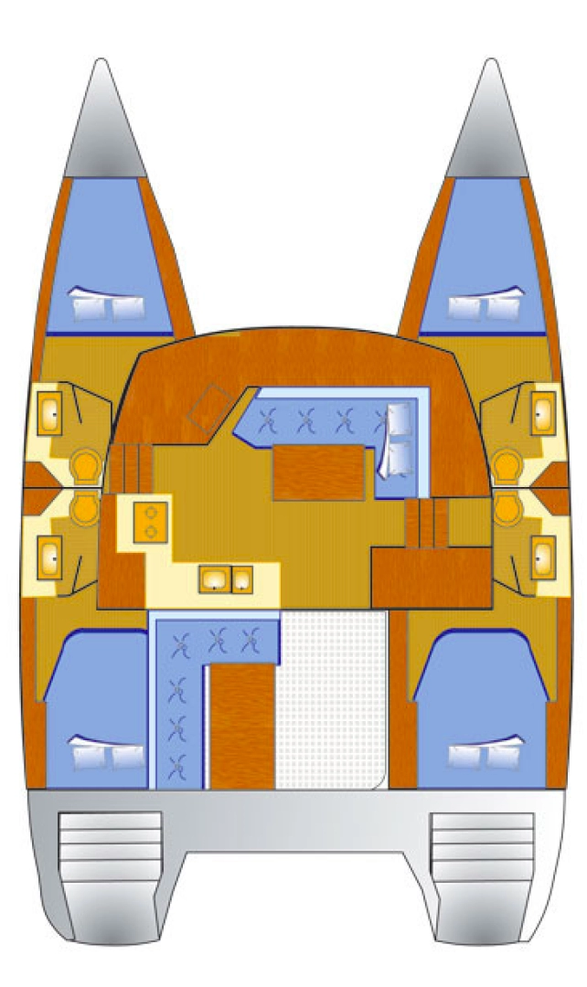 Wynajem Katamaran Fountaine Pajot z patentem 