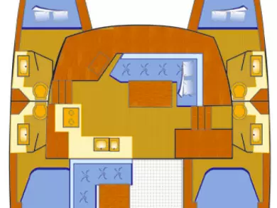 Wynajem Katamaran Fountaine Pajot z patentem 