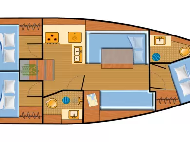 Wynajem Żaglowiec w Biograd na Moru - Jeanneau Sun Odyssey 380