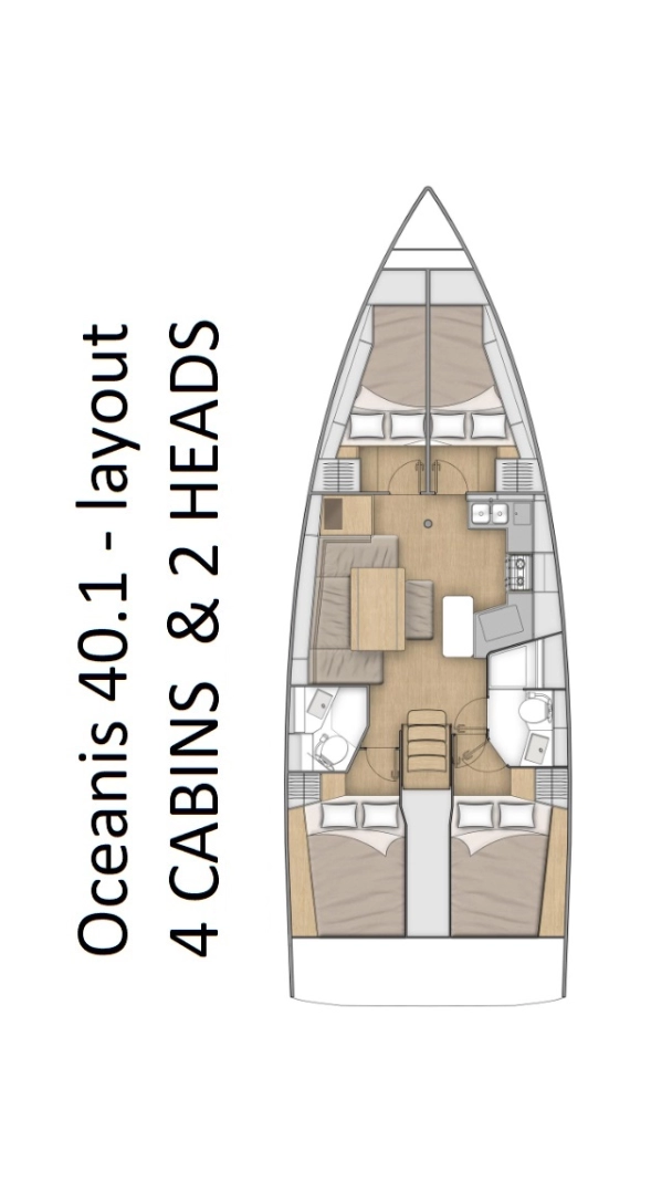 Wynajem Żaglowiec w Pomer - Bénéteau Oceanis 40.1