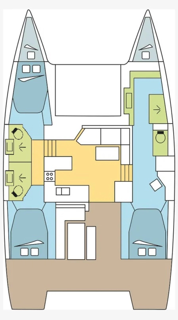 Wynajem Katamaran Fountaine Pajot z patentem 