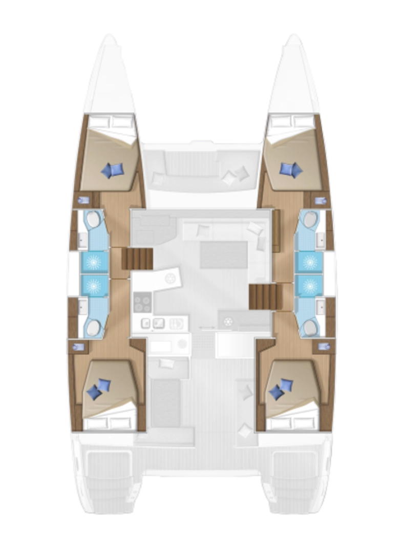 Wynajem Katamaran Lagoon z patentem 