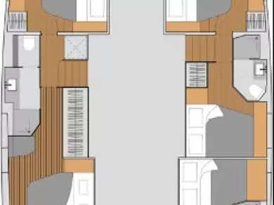 Wynajem Katamaran Fountaine Pajot z patentem 