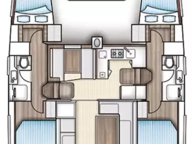 Wynajem łodzi Jezera tanio Nautitech 40